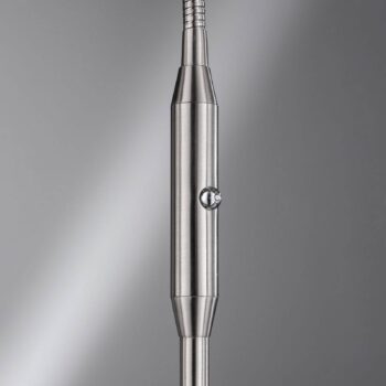 LED stojacia lampa Dent, CCT, jedno svetlo, nikel