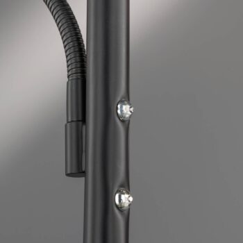 LED stojacia lampa Dent, čierna, 180 cm, CCT, 2 svetlá