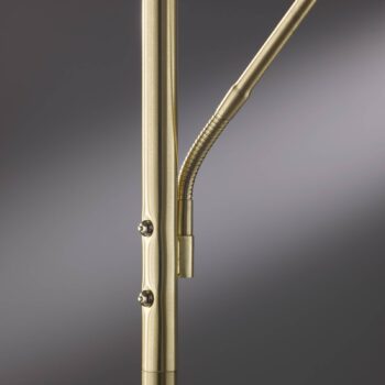 LED stojacia lampa Dent, mosadzná farba, 180 cm, CCT, 2-lampa