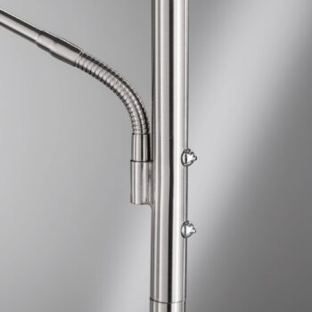 LED stojacia lampa Dent, niklová farba, 180 cm, CCT, 2 lampy