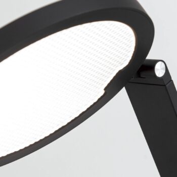 LED stojacia lampa Fati, výška 136 cm, čierna, hliník, stmievač
