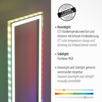 LED stojacia lampa Felix60, CCT, RGB