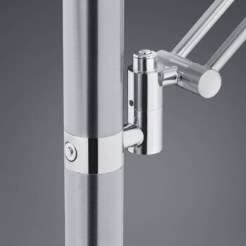 LED stojacia lampa Findus, 2 svetlá, nikel