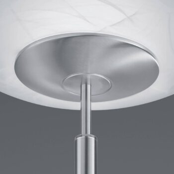 LED stojacia lampa Findus, 2 svetlá, nikel