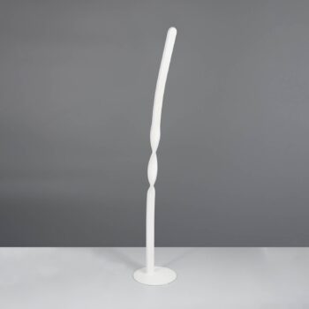 LED stojacia lampa Ginko, biela matná, kov, výška 110 cm