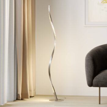 LED stojacia lampa Lindby Criostal, RGBW, stmievateľná, diaľkové ovládanie