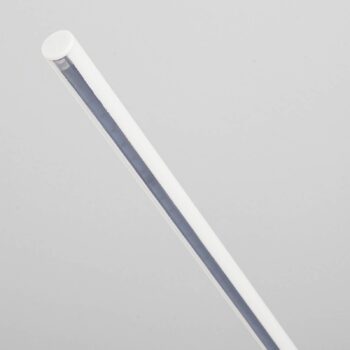 LED stojacia lampa Lindby Danua, biela, kov, výška 200 cm