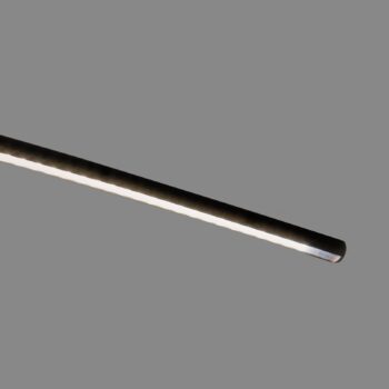 LED stojacia lampa Lindby Danua, čierna, kov, výška 200 cm