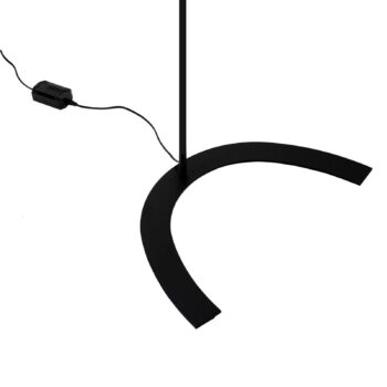 LED stojacia lampa Lindby Danua, čierna, kov, výška 200 cm