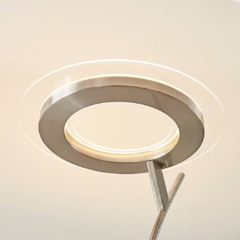 LED stojacia lampa Lindby Darion, sivá, kov, stmievateľná, 180 cm