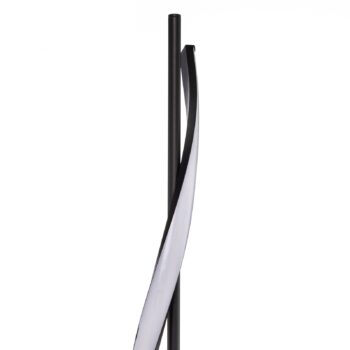 LED stojacia lampa Lindby Munja, čierna, kov, stmievateľná