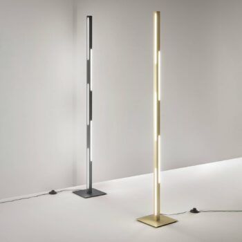 LED stojacia lampa Ling, čierna, výška 165 cm, stmievateľná, kov