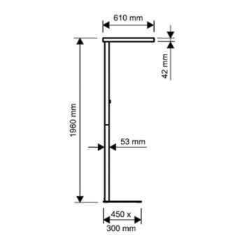 LED stojacia lampa MAULjaval, strieborná farba, 196 cm, stmievateľné