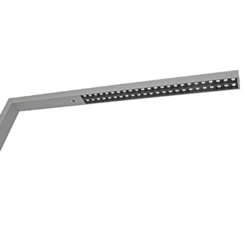 LED stojacia lampa MAULsirius, strieborná, CCT, stmievateľné, základňa