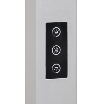 LED stojacia lampa MAULsirius, strieborná, CCT, stmievateľné, základňa