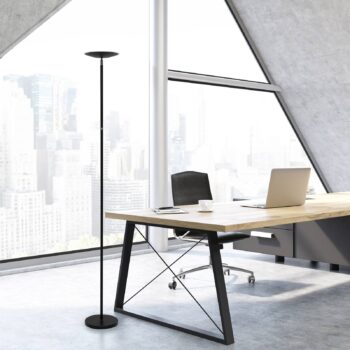 LED stojacia lampa MAULsphere, čierna, stmievateľné, výška 183 cm