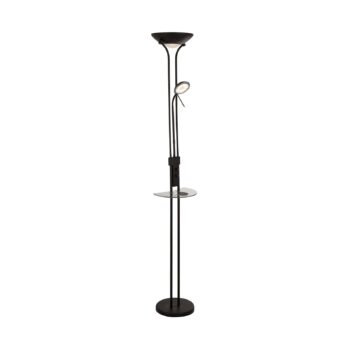 LED stojacia lampa Mother & Child, čierna, nakladací povrch, stmievateľná