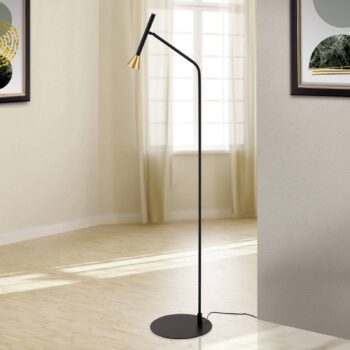 LED stojacia lampa Odeon, výška 147 cm, kov