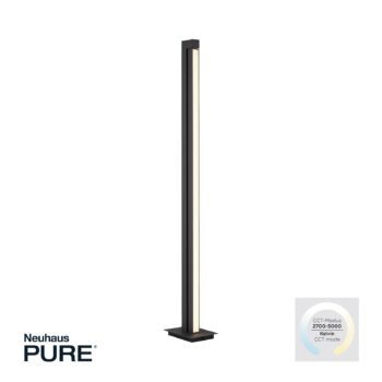 LED stojacia lampa PURE Lines, antracitová, diaľkové ovládanie, 140 cm