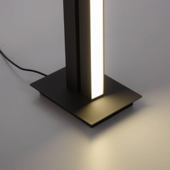 LED stojacia lampa PURE Lines, antracitová, diaľkové ovládanie, 140 cm