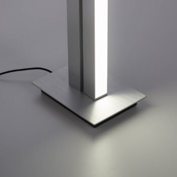 LED stojacia lampa PURE Lines, strieborná, diaľkové ovládanie, 140 cm