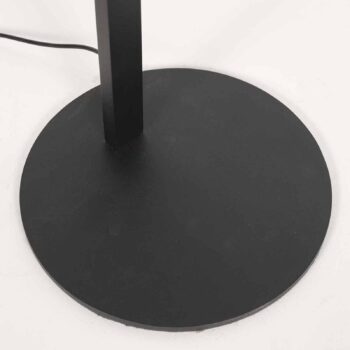 LED stojacia lampa Ringlux, čierna, kovová, nastaviteľná