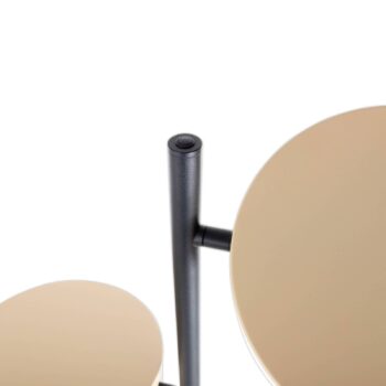 LED stojacia lampa Tessa čierna/béžová 165 cm Touchdim CCT 2 svetlá.