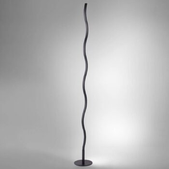 LED stojacia lampa Wave 3 000 K 120 cm čierna