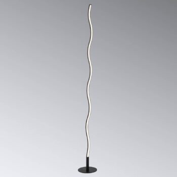 LED stojacia lampa Wave 3 000 K 120 cm čierna