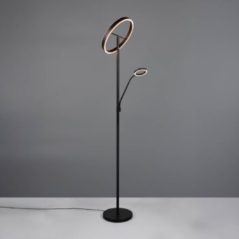 LED stojacia lampa Willis, čierna, výška 180 cm kovový stmievač CCT
