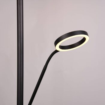 LED stojacia lampa Willis, čierna, výška 180 cm kovový stmievač CCT