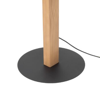 LED stojacie svietidlo Teo, borovica, 120 cm, dotykový stmievač