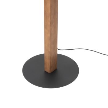 LED stojacie svietidlo Teo, orech, 120 cm, dotykový stmievač
