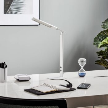 LED stolná lampa Ideálna so stmievačom, biela