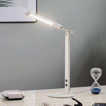 LED stolná lampa Ideálna so stmievačom, biela