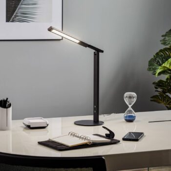 LED stolná lampa Ideálna so stmievačom, čierna