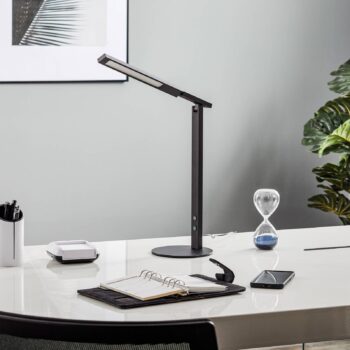 LED stolná lampa Ideálna so stmievačom, čierna