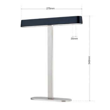 LED stolová lampa Auftakt nikel/čierna