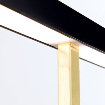 LED stolová lampa Auftakt zlatá/čierna