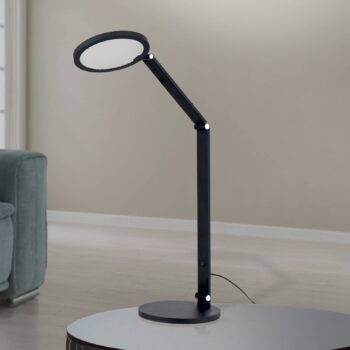 LED stolová lampa Fati, čierna, výška 60 cm, hliník, stmievač