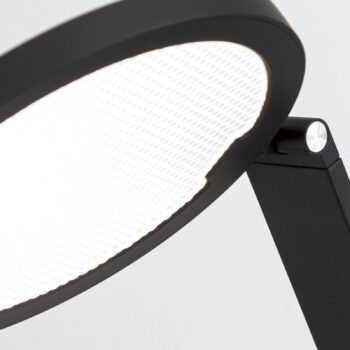 LED stolová lampa Fati, čierna, výška 60 cm, hliník, stmievač