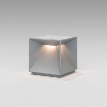 LED stolová lampa Nutalis, hmlovo sivá, IP54, stmievateľná