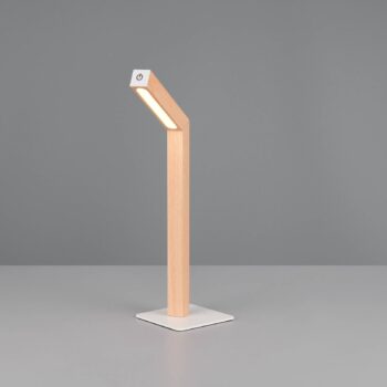 LED stolová lampa Skip, MDF, farba dreva, výška 37,5 cm