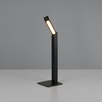 LED stolová lampa Skip, čierna, MDF, výška 37,5 cm