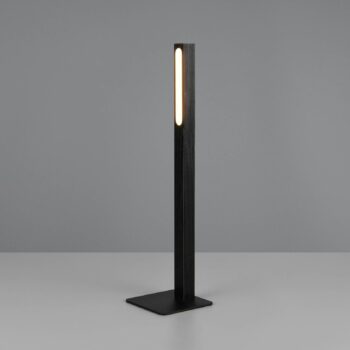 LED stolová lampa Skip, čierna, MDF, výška 37,5 cm