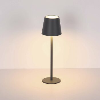LED stolová lampa Vannie, čierna, výška 36 cm, IP44
