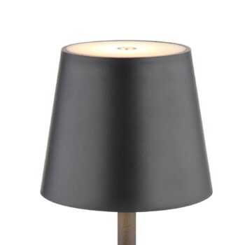 LED stolová lampa Vannie, čierna, výška 36 cm, IP44
