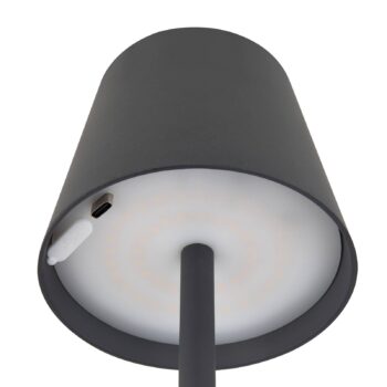 LED stolová lampa Vannie, čierna, výška 36 cm, IP44