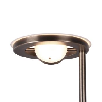 LED stropná podložka Barrie s čítacím svetlom antická mosadz