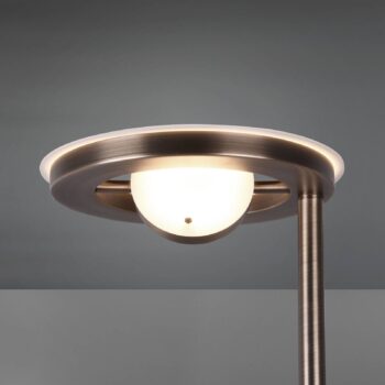 LED stropná podložka Barrie s čítacím svetlom antická mosadz